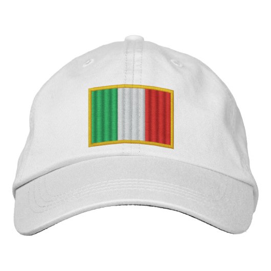 Italien-Flagge Bestickte Baseballkappe (Vorderseite)