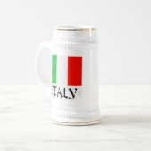 ITALIEN-FLAGGE BIERGLAS (Vorderseite Links)