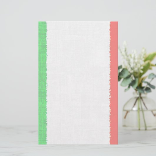 ITALIEN-FLAGGE Briefpapier (Stehend Vorderseite)