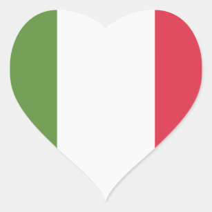 Italien-Flagge - emoji Twitter Herz-Aufkleber