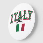 Italien + Flagge Große Wanduhr (Winkel)