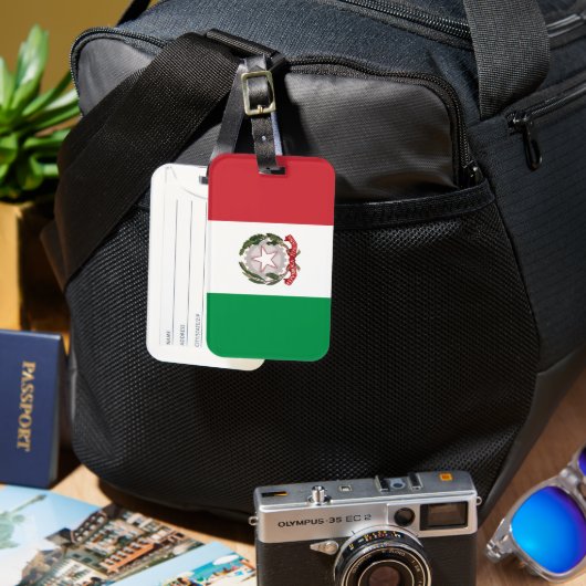 Italien-Flagge-Handyhülle Gepäckanhänger (Vorderseite & Rückseite)