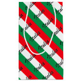 Italien-Flagge - hohe Qualität Kleine Geschenktüte (Rückseite)