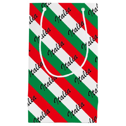 Italien-Flagge - hohe Qualität Kleine Geschenktüte (Vorderseite)