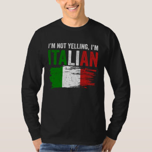 Italien-Flagge Italienische Wurzeln Humor Ich Schr T-Shirt