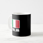 Italien Flagge Kaffeetasse (Vorderseite Links)