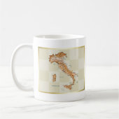 Italien-Flagge + Karten-Tasse Kaffeetasse (Links)