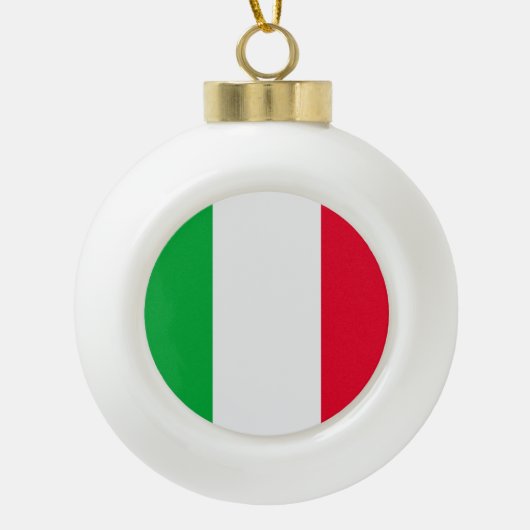 Italien-Flagge Keramik Kugel-Ornament (Vorderseite)