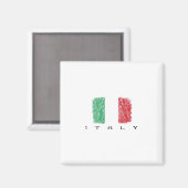 Italien-Flagge Magnet (Vorderseite/Rückseite)