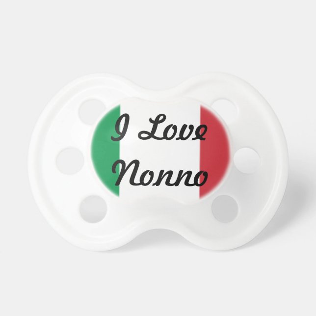 Italien-Flagge mit Italiener Nonno Schnuller (Vorne)