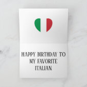 Italien Flagge Patriotic Geburtstag Karte (Innenseite)