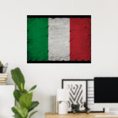 Italien-Flagge  Poster (Heimbüro)