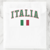 Italien + Flagge Rechteckiger Aufkleber (Tasche)