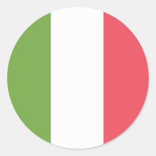 Italien-Flagge Runder Aufkleber