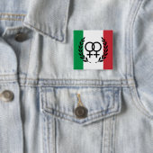 Italien-Flagge Sapphisches Symbol-Abzeichen Button (Beispiel)