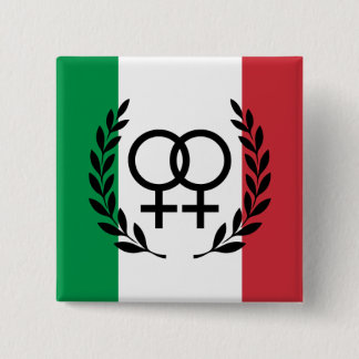Italien-Flagge Sapphisches Symbol-Abzeichen Button