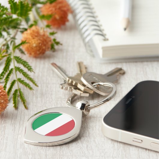 Italien-Flagge Schlüsselanhänger (Seite)