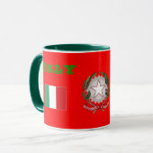 ITALIEN-Flagge u. Wappen Tasse (Vorderseite Links)