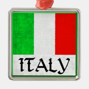 ITALIEN-FLAGGE Verzierung Ornament Aus Metall