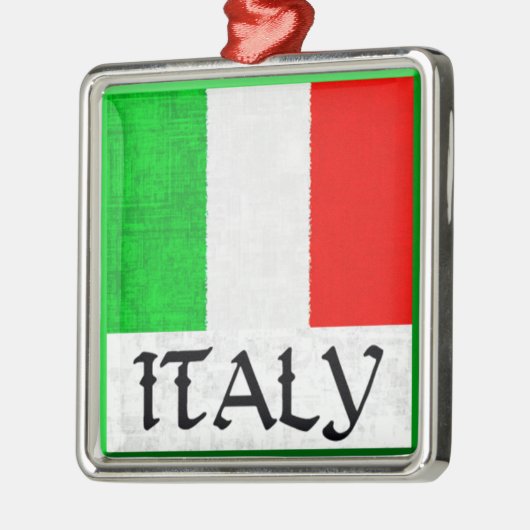 ITALIEN-FLAGGE Verzierung Ornament Aus Metall (Links)