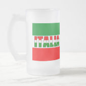Italien-Flagge von Italien Mattglas Bierglas (Links)