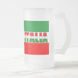 Italien-Flagge von Italien Mattglas Bierglas