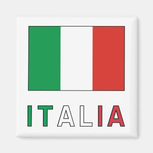 Italien Flagge & Wort Magnet