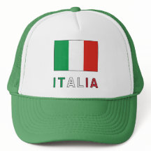 Italien Flagge & Wort