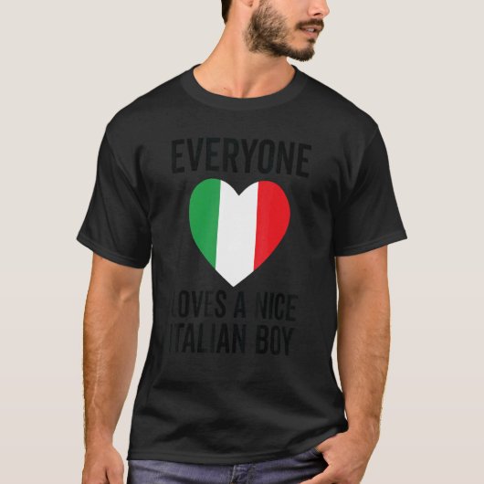 Italien Flaggen Alle Lieben ein schöner Italiener T-Shirt (Vorderseite)