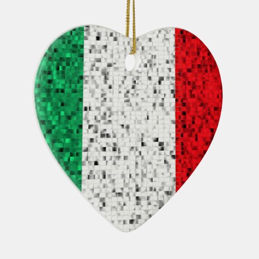 Italien-Flaggen-Glitterverzierung Keramik Ornament (Rechts)