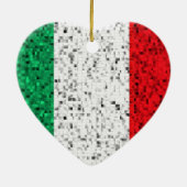 Italien-Flaggen-Glitterverzierung Keramik Ornament (Hinten)