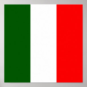 Italien Flaggen Italienisches Land Zuhause Ethnizi Poster