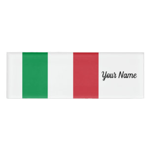 Italien-Flaggen-italienisches patriotisches Namenschild