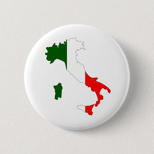 Italien-Flaggen-Karte Größengleich Button