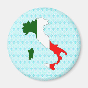 Italien-Flaggen-Karte Größengleich Magnet