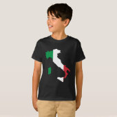 Italien-Flaggen-Karte T-Shirt (Vorne ganz)