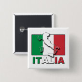 Italien-Flaggen-Land Button (Vorne & Hinten)