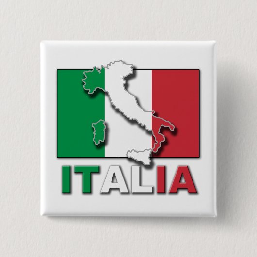 Italien-Flaggen-Land Button (Vorderseite)