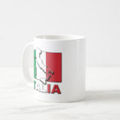 Italien-Flaggen-Land Kaffeetasse (Vorderseite Links)