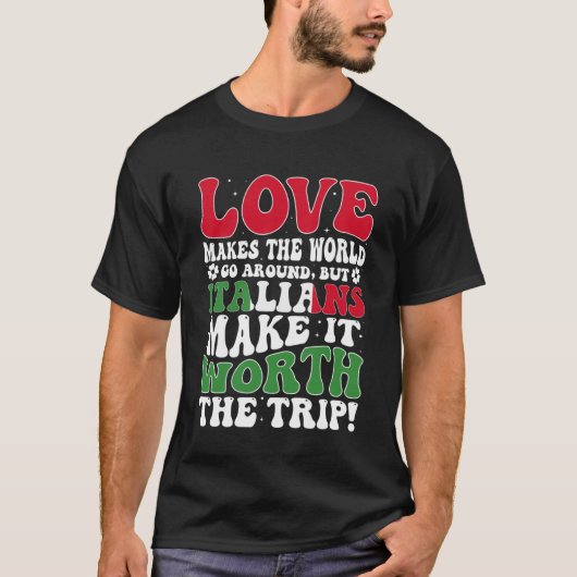 Italien Flaggen Männer und Frauen Niedlich Italien T-Shirt (Vorderseite)