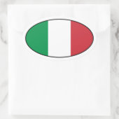 Italien-Flaggen-Oval-Aufkleber Ovaler Aufkleber (Tasche)