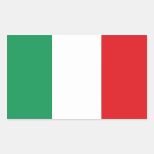 Italien* Flaggenaufkleber Adesivo bandiera de Ital Rechteckiger Aufkleber (Vorderseite)
