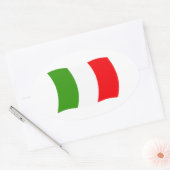 Italien Flaggenaufkleber Ovaler Aufkleber (Umschlag)