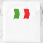 Italien Flaggenaufkleber Ovaler Aufkleber (Tasche)