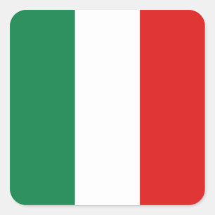 Italien Flaggenaufkleber Quadratischer Aufkleber