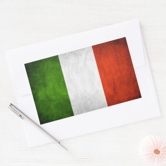 Italien Flaggenaufkleber Rechteckiger Aufkleber (Umschlag)