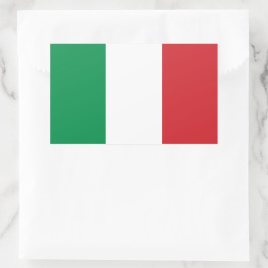 Italien Flaggenaufkleber Rechteckiger Aufkleber (Tasche)