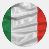 Italien Flaggenaufkleber Runder Aufkleber (Vorderseite)