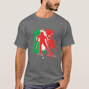 Italien Flaggenbiathlonist - Italienische Biathlon T-Shirt