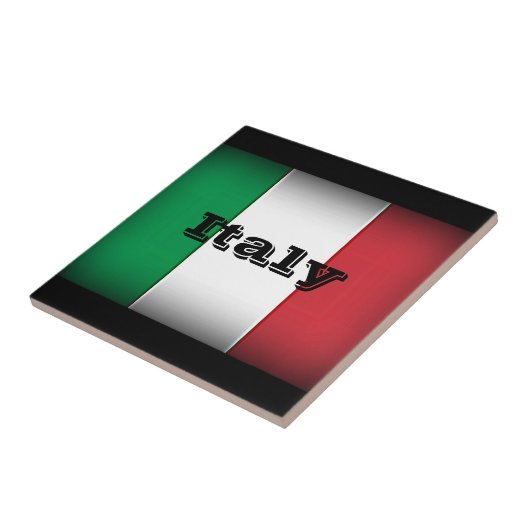 Italien Flaggendunkel Fliese (Seite)